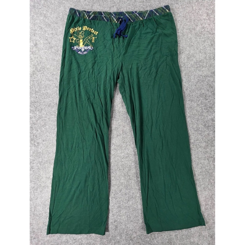 Y2K Disney Women's Tinker Bell 100% Cotton Sleep Pants, Size 2XL Pixie Perfect